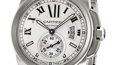 Cartier Calibre Men's Silver Opaline Dial Wrist Watch