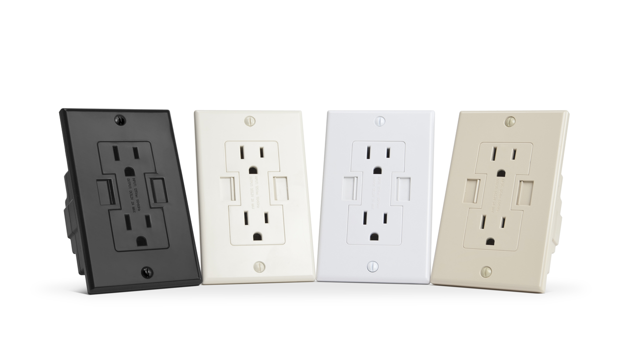 Power2U AC Wall Outlet with USB Charging Ports