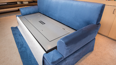 CouchBunker Features a Hidden Safe with Bullet Proof Cushions
