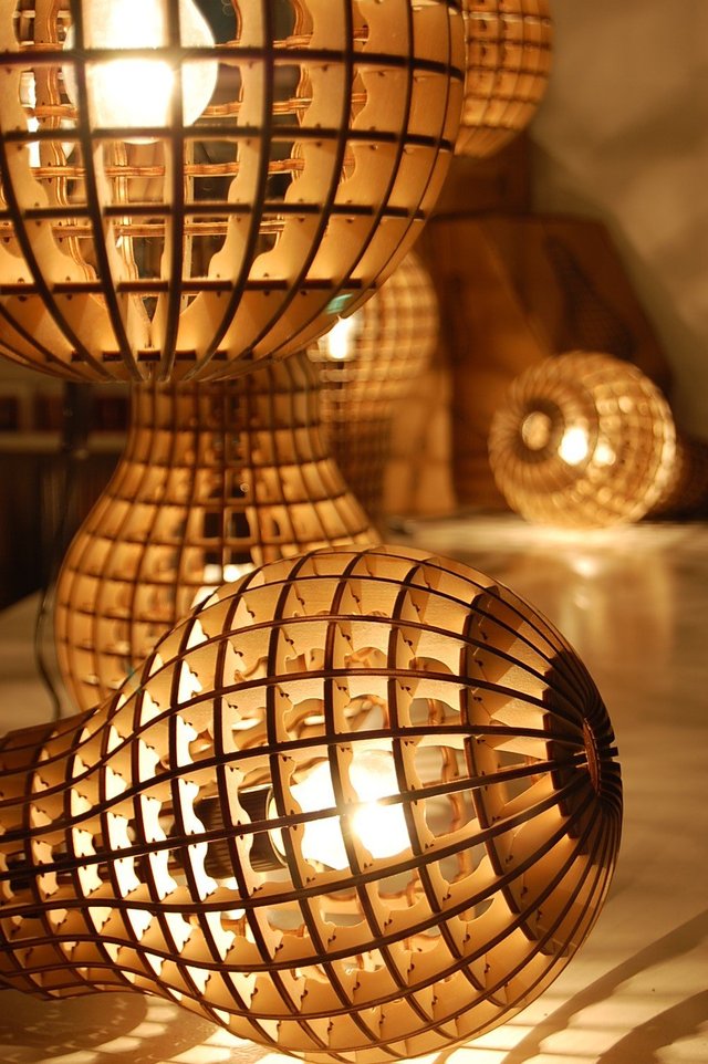 Desire This | Laser Cut Plywood Light Bulb Lamp