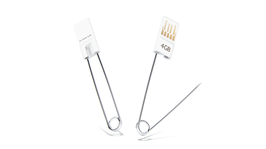 Bulavkus USB Flash Drive Safety Pin by Lebedev Studios