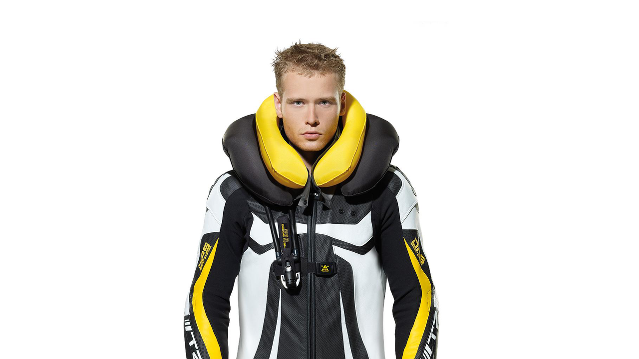 SPIDI T-2 NECK DPS Airbag Leather Wind Pro Suit
