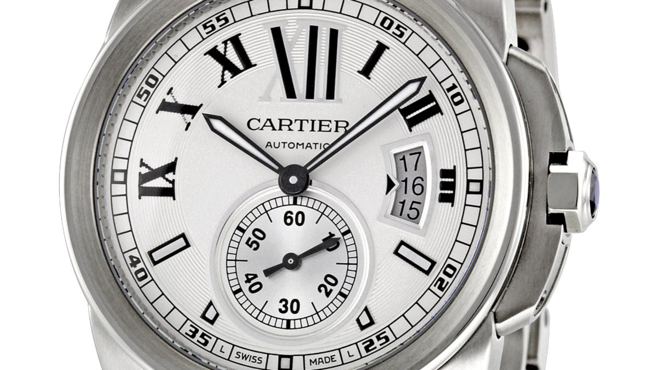 Cartier Calibre Men's Silver Opaline Dial Wrist Watch