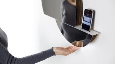 Open Mirror with iPhone Dock by Digital Habit(s)