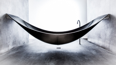Vessel: A Hammock Style Bathtub by Splinter Works