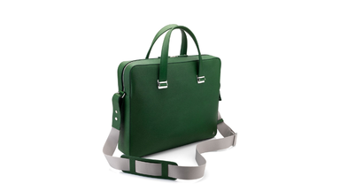 Alfred Dunhill Bourdon Green Single Zip Briefcase