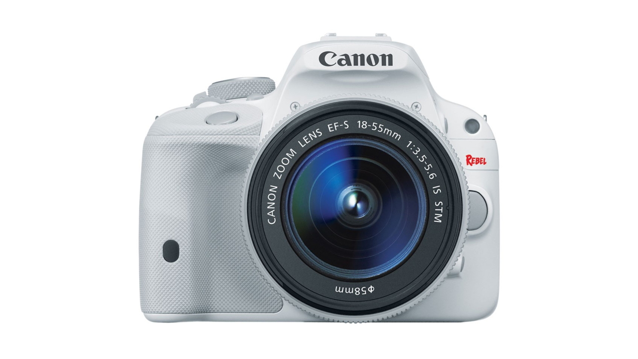 White Canon EOS Rebel SL1 Digital SLR Camera