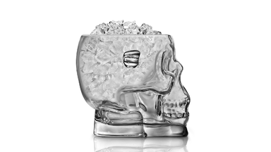 Brainfreeze Glass Skull Ice Bucket