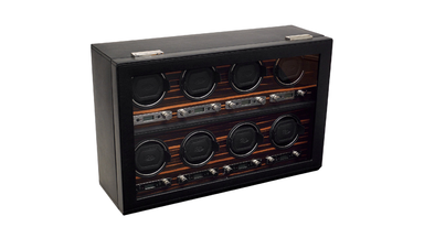 Wolf Designs Roadster 2.7 Eight Module Cover Ebony Watch Winder
