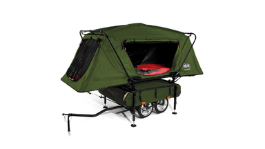 Kamp-Rite Midget Bushtrekka Bicycle Camper Trailer with Oversize Tent Cot